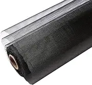 JOOFAN Window Screen Replacement, DIY Adjustable Encrypted Mesh Window Screens Mesh for Window Doors, Patio Entry Porch Screens Mesh, Curtain Net(58''X117'',Black)