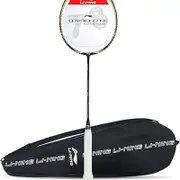 Li-Ning Wind Lite 700 Carbon Fibre Strung Badminton Racket with Full Racket Cover (Purple/Peach)| For Intermediate Players