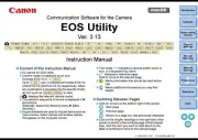 Canon EOS Utility Software V 3.13 MAC OS Software Instruction Manual -118 Pages