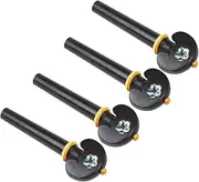 Yardwe 4pcs Handmade Carved Tuning Pegs for Violins Durable Replacement Parts for Fiddle Maintenance Enhance Tuning Precision Sound Clarity