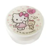 在飛比找樂天市場購物網優惠-小禮堂 Hello Kitty 圓形透明塑膠乳液罐《米.花朵