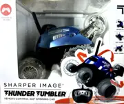 Sharper Image Thunder Tumbler Remote Control 360 Degree Spinning Car Blue New