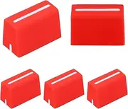 sourcing map Universal Fader Knobs, Red Mixer Fader Caps Slider Potentiometer Replacement Rubber for DJ Controller Mixer Console, 5 Pack