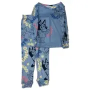 Bluey Girls Long Sleeve Top and Pants Pajama Set 2-Piece Bluey Blue Size 6