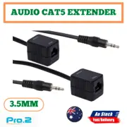 PRO 2 LEAD LENGTH 10CM 3.5MM AUDIO CAT5 EXTENDER STEREO BALUN