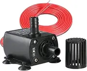 Milisten Mini Submersible Water Pump for Fish Tank Flow Rate Low Noise Pump for Hydroponics and Aquariums for Circulating and Aerating Water