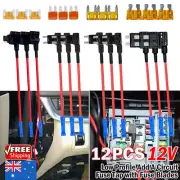 12PCS Add-a-Circuit Fuse Tap-Micro Auto Mini Blade Piggy Back Fuse Holder AU