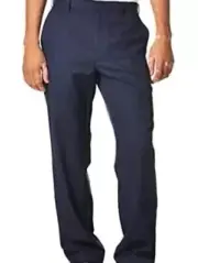 Mens Flat Front Golf Pant with Expandable Waistband, Blue