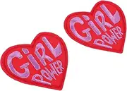 MINAOLULUS 2pcs Red Heart Iron Embroidered Patches Convenient Applique for Clothing Bags Hats Backpacks and DIY Decorations for Parties and Outfits