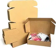 Shipping Boxes Set of 25, 101x101x50.8 MM Kraft Small Corrugated Cardboard Box for Package,Premium Durable Mailer Boxes for Packing Small Business