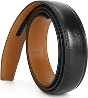 [Nelbons] Men's Ratchet Belt Strap Only 35mm 1 3/8",Leather Belt without Buckle,replacement belt