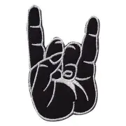 Black Love sign Logo Patch Iron-on or Sew-on Embroidered Applique Emblem Patch