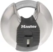 M40XKAD Magnum Heav Duty Stainless Steel Discus Padlock with Key, Silver