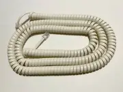 New 25 Foot Long Handset Curly Cord Vodavi Starplus Phone off white ivory color