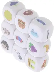 WOONEKY Professional Dice Set for Boys and Girls Pcs Storytelling Dices Acrylic for Parties Learning