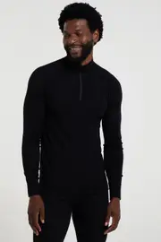 Merino II Mens Zip Neck Base Layer Top