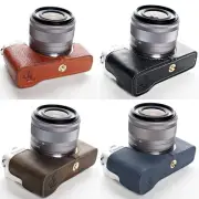 Genuine real Leather Half Camera Case Camera bag cover for CANON EOS-M10 4 Color