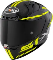 Suomy S1-XR GP Carbon Hypersonic E06 Helmet, black-yellow, Size M for Men Black Yellow