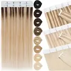 Russian 100% Remy Tape In Real Human Hair Extentions THICK Skin Wefted BALAYAGE#