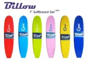Billow 7' Soft Surfboard 7ft Soft Board with Leash & Fins Foam Board 6 Colors