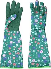 Gardening Gloves for Men & Women, Breathable Forearm Safety Work Long Gloves, Thorn Proof No Stab for Rose & Cactus Pruning, Digging, Planting