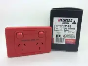 Clipsal 2025 Twin Switched Socket 10A Double Power Point Red Series 2000 x5