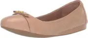 Cole Haan Women's Tova Bow Ballet Flat 5.5, Brushed Leather