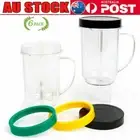 6PCS For 250W Magic Bullet Blender MB1001 Replacement 16oz Cups w Handle Parts