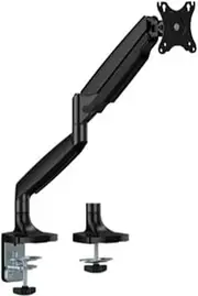 Brateck LDT82-C012E Single Screen Heavy-Duty Mechanical Spring Monitor Arm for 17-45 Inch Monitors, Matte Black