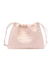 Bottega Veneta Intrecciato Drawstring Tote Bag One size pink