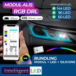 RGB LIGHT EYEBROW MODULE 12V DRL 運行迎賓燈和轉向信號汽車和摩托車