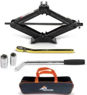Car Jack Kit | Scissor Jack for Car 1.5 Ton (3,300 Lbs) - Tire Jack Tool Kit | P