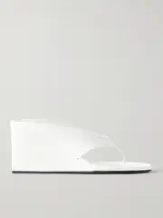 [Alaïa] Alaïa - Satin Wedge Sandals - White - IT37 IT 37 White