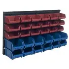 Stalwart 30 Bin Wall Mounted Parts Rack Nut Bolts Crafts Garage Storage Bins