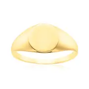9ct Yellow Gold Circle Signet Ring