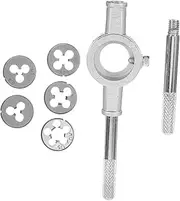 POPETPOP 1set Tap and Die Set Coarse and Fine Threading Tool Kit Stainless Steel Threading Accessory for Precision Machining and Use Includes Handle Tap Wrench for Outdoor Carry