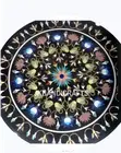 3'X3' Marble Dining Table Top Side Table Semi precious Stone Hallway Decor