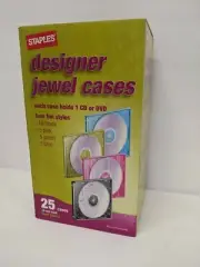 Staples CD DVD Media Designer Jewel Cases 10 mm Thick #636312 25 pack