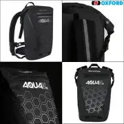 BLACK AQUA V20 Oxford Waterproof Motorcycle Scooter Backpack Rucksack Black 20L