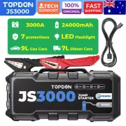 TOPDON JumpSurge3000 JS3000 3000A USB Car Jump Starter Booster Pack Power Bank