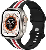 Rubinom Compatible with Apple Watch Band 38mm 40mm 44mm 45mm 49mm 42mm 41mm Men Women, Durable Soft Silicone Replacement Strap Wristbands for iWatch SE Ultra Series 8 7 6 5 4 3 2 1