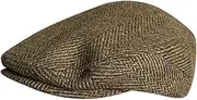 [svlftecon] Unisex Newsboy Cap Flat Ivy Hat Cabbie Hunting Driving Hat for Autumn Winter Series 4, Green Brown Herringbone Pattern, Large