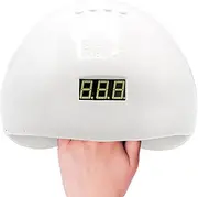 Global Fashion Sun-5 48W UV LED Nail Dryer Nail Lamp for Gel Polish, UV Light Curing Lamp with 4 Timers, Perfect for Manicure and Pedicure, Nail Polish UV Lamp (White)