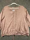 COMO Blu Shirt Womens XL Pink NWT Top Blouse Half Sleeve Rayon Casual Ladies