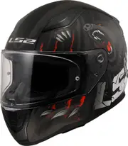 LS2 FF353 Rapid II Claw Helmet, black-white-red, Size XS for Men Black White Red