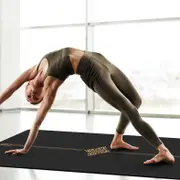 Clearance 6mm Micro Textured Anti Slip TPE Yoga Mat Fitness Multi-Purpose 183x68cm