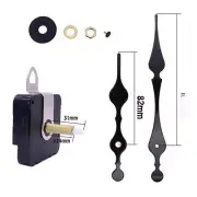 Wall Clock Movement Mechanism Repair Set DIY Black Parts Accs