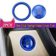 Blue Steel Car One-Click Startup Frame Cover Trim Fit for Toyota Camry 2018-2023 (for: Toyota)