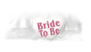 Bride to Be Garter Party Girls Hens Night Wedding Shower Bachelorette - White