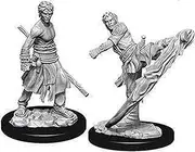 WizKids D and D Nolzurs Marvelous Male Half-Elf Monk Unpainted Miniatures
